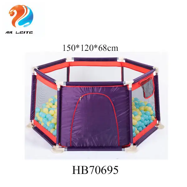 Wholesale Multi Color Foldable Infant Fitness Sport Toys Square Ball Pool Parent-child Toy Portable Baby Play Rails Fence