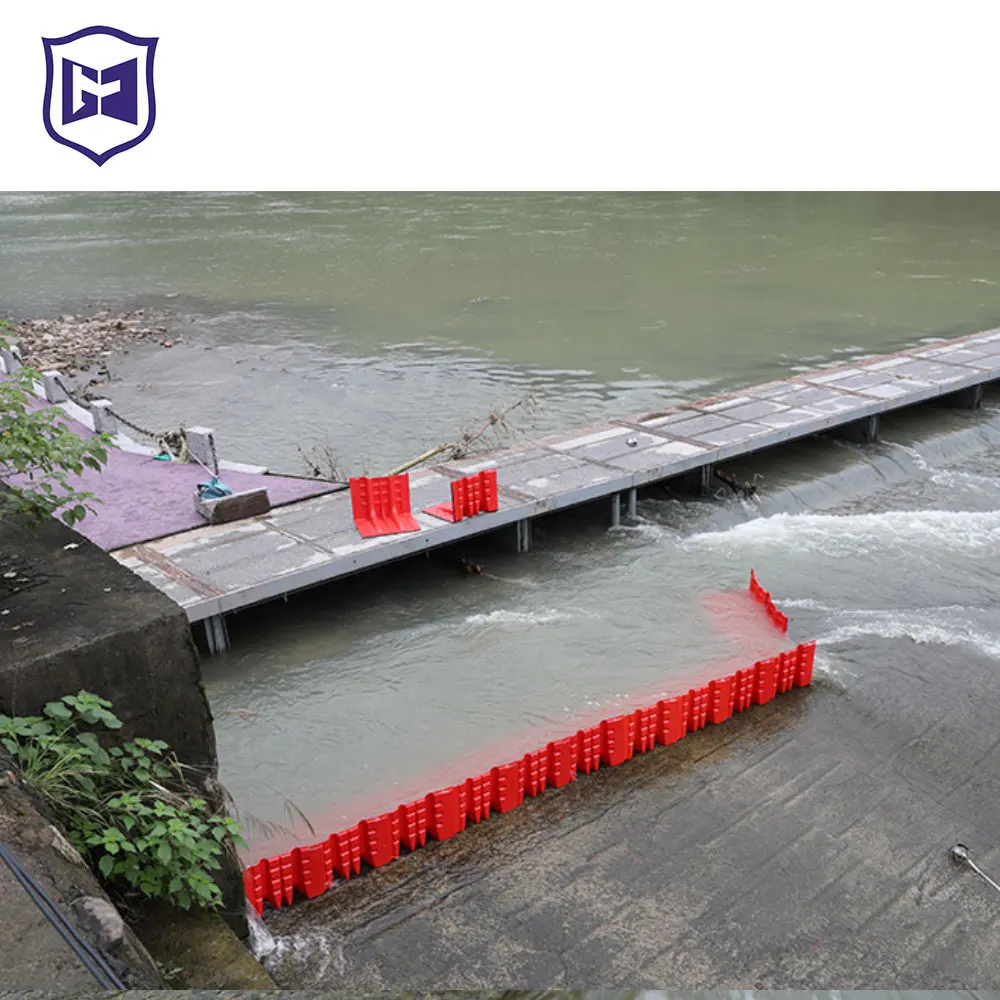 Garage plastic flood control board flood barrier garage door quick dam box wall flood barrier