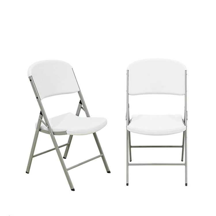 Factory direct portable folding chair wholesale white plastic folding chairs for dining