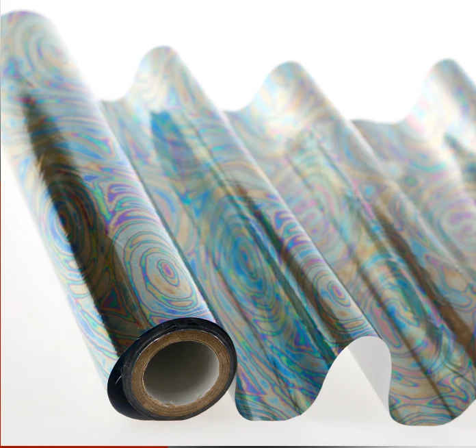 3061 hologram oil slick effect iridescent hot stamping foil for leather handbag