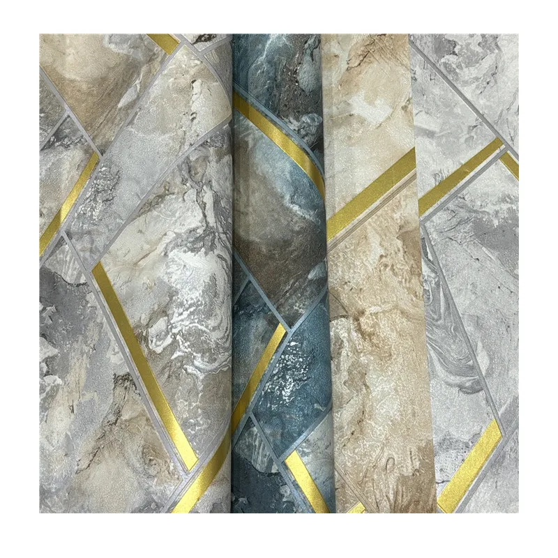 Modern Design Home Decor Wallpapers 3D Wallpaper PVC Waterproof Vinyl Metallic Wallpapers