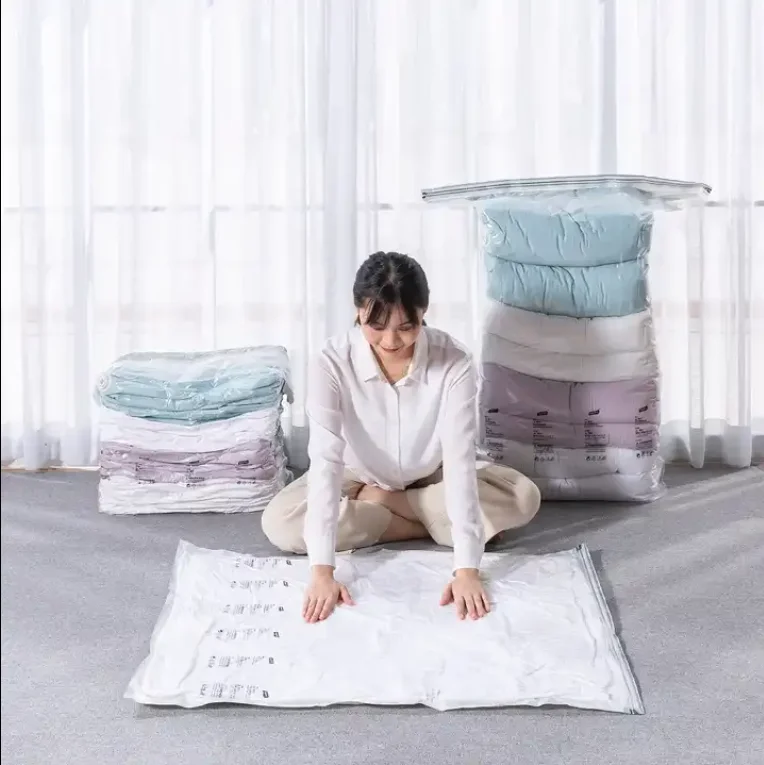 TAILI Cube Air Exhaust Best Quality Reusable Airtight Vacuum Storage Bag For Clothes And Bedding No Need Pump