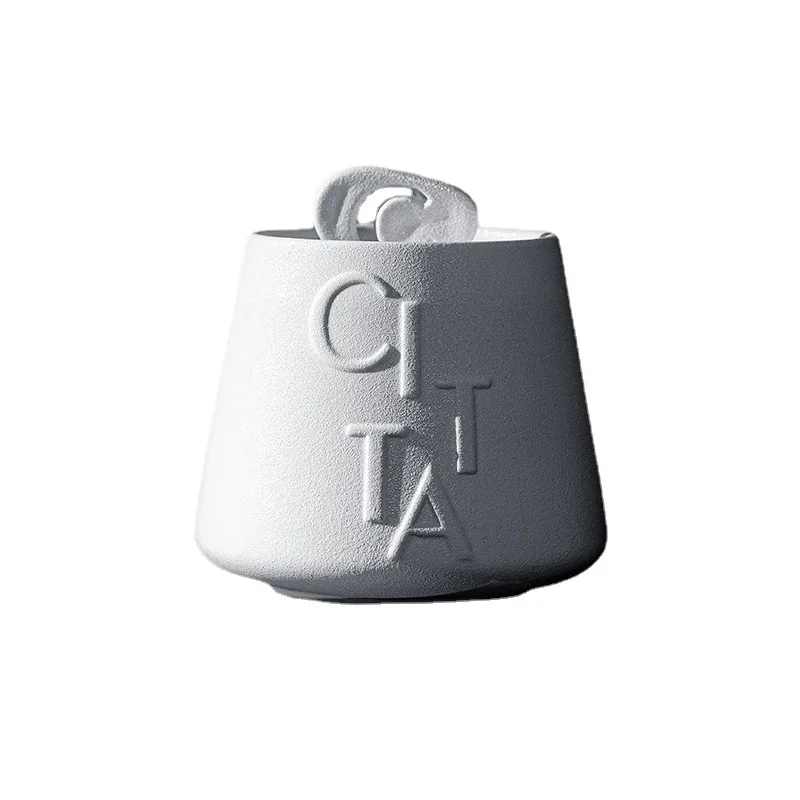 Customized Home Decoration Black White Fragrance Aromatic Candles Wholesale Soy Wax Ceramic Scented Candle