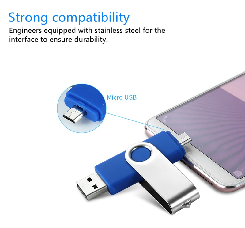 
Custom OTG USB flash drive for Android Smartphone Pendrive OTG 2.0 USB Flash Drive 16gb 32gb 64gb 