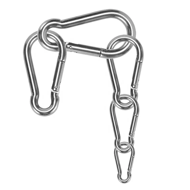 Wholesale DIN5299C Snap Hook Metal Stainless Steel 20mm 25mm 28mm Safety Climbing Carabiner Spring Snap Hook For Bag Backpack