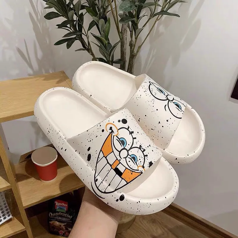 Unisex Ultra Lightweight Soft EVA Comfortable Cute Strawberry Bear Cartoon Yeezy Foam Slide Slippers