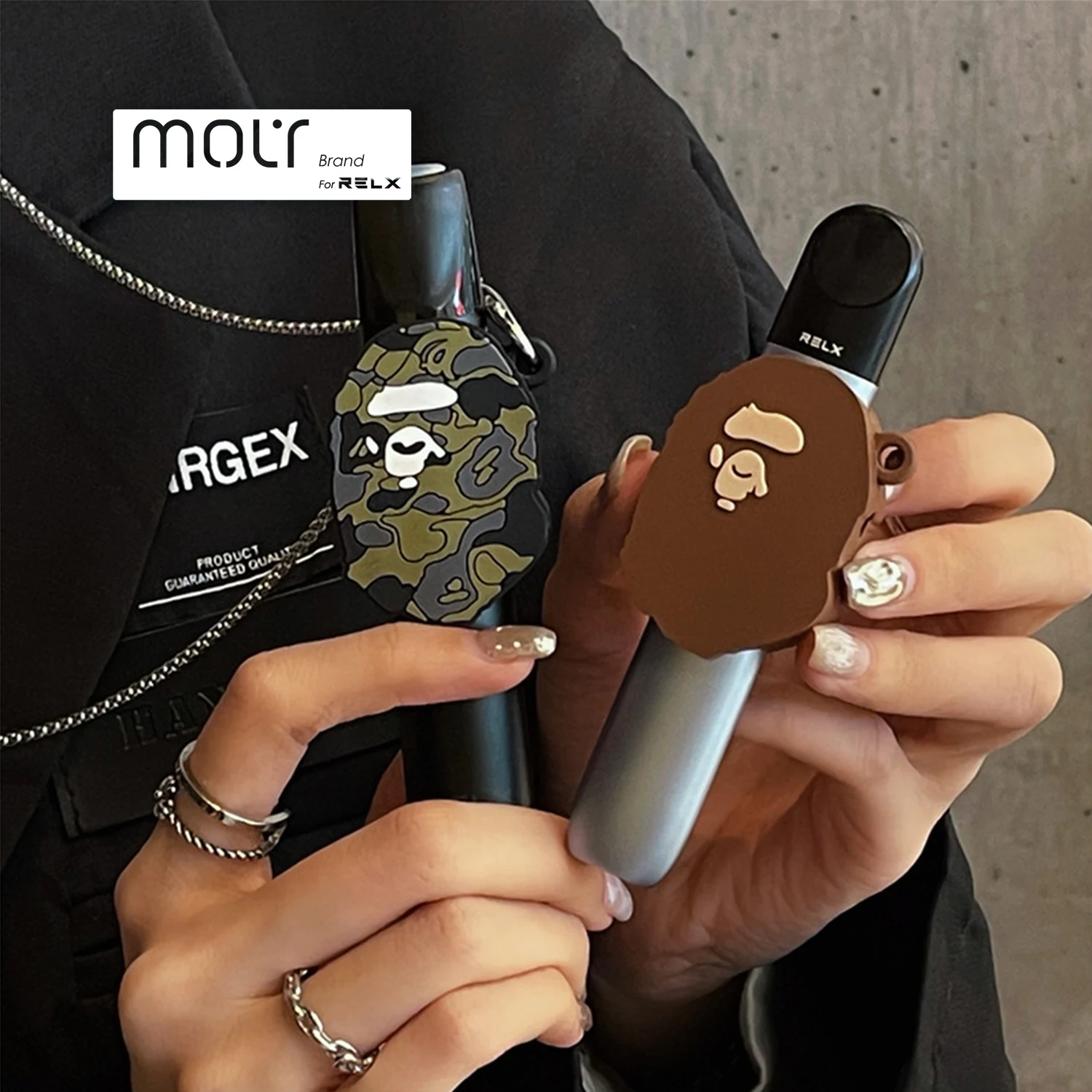 Molytech 2022 Universal Cartoon Vape Battery Case Relx Cover U002 Relx Classic Vape Charging Case Relx Accessories Vape Device