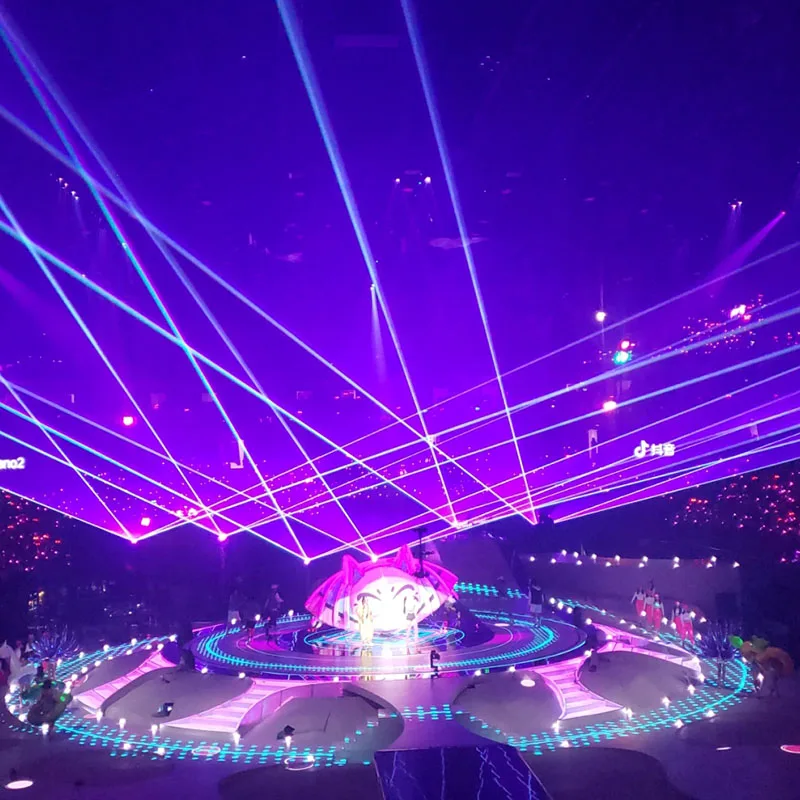 AOPU 20w 30w 3D Laser Animation Full Color Stage Light With 140 Pattern Effect Suitable For Concert Stadium Advertising