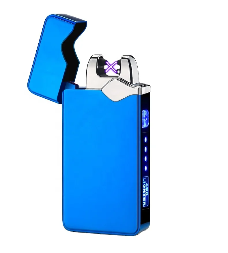 Windproof Dual Arc USB Lighter LED Power Display Plasma X Cigarette Lighter Tesla Rechargeable Electric Lighter