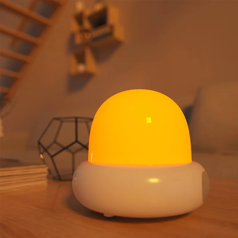 Alarm Clock Night Light Silicone Pat Lamp 8 LED Light Babies Night Light