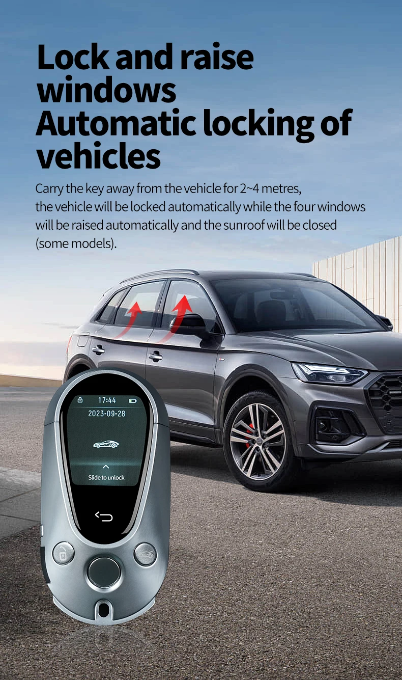 Luxurious LCD Screen Digital Smart Remote Car Key Multi language All in One Keyless Entry Auto Lock Unlock Car Keys