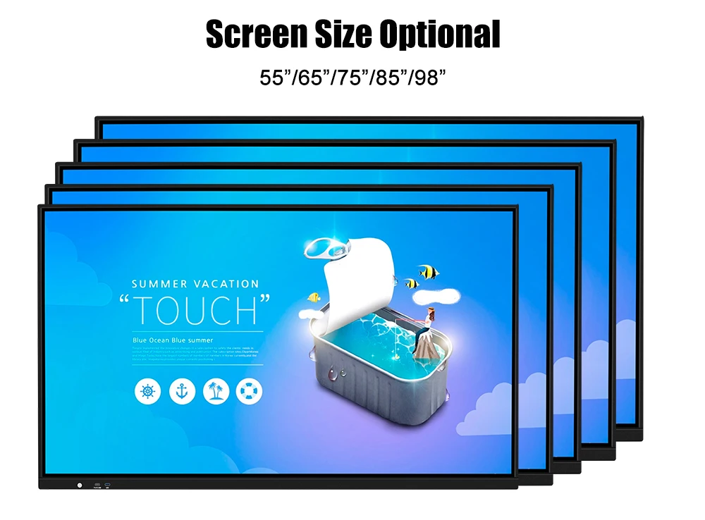 98 Inch Custom Super Size Screen Interactive Flat Panel 4k Lcd Digital Interactive Smart Boards For Schools Teaching