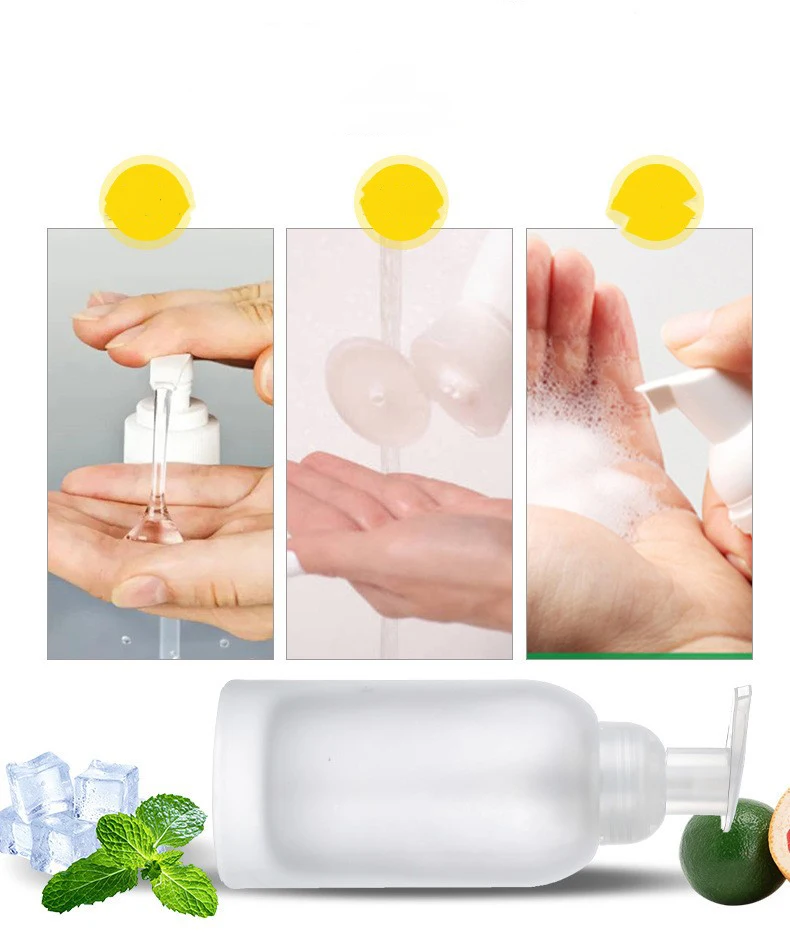 Wholesale 250ml 370ml glass foam soap bottle with pump distributor