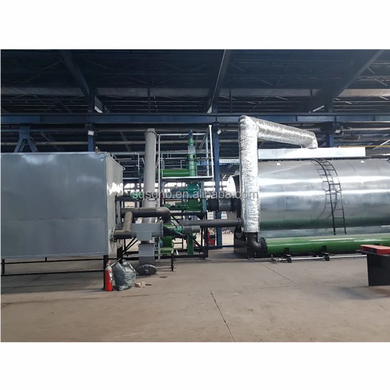 China Electric heating Full-automatic small scale recycling waste tires rubber into oil pyrolysis machine / equipment