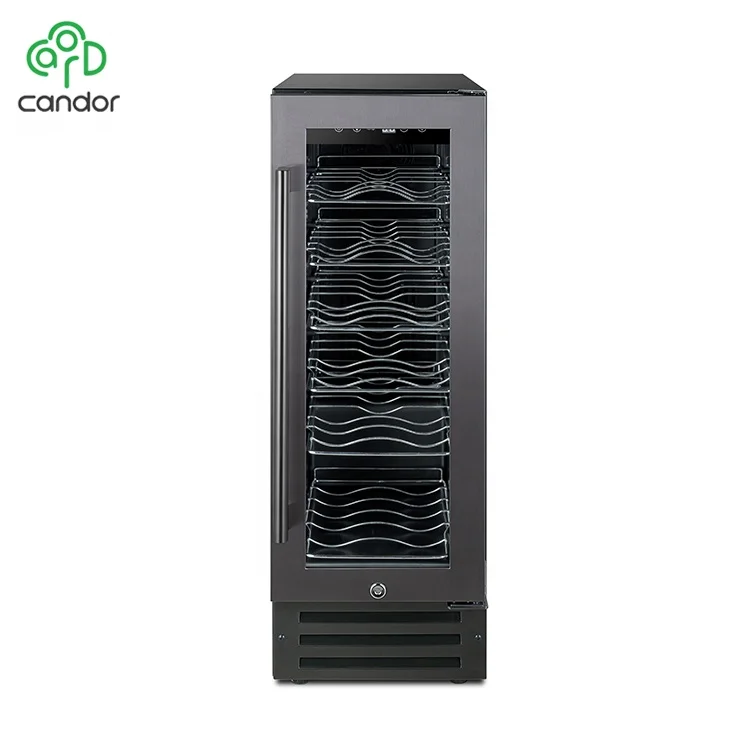 Stainless steel door and handle built-in under counter wine cooler with compressor 18 bottle volume