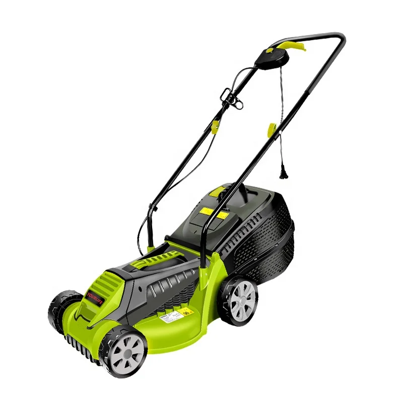 12-Inch Electric Lawn Mower Corded Electric Walk-Behind Push Mower Portable Outdoor Corded Electric Lawn Mower