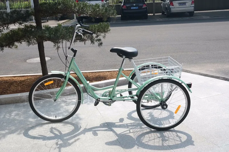 cheap price 6 speed steel frame tricycle cargo bicycle three wheel bike tricycle for adults