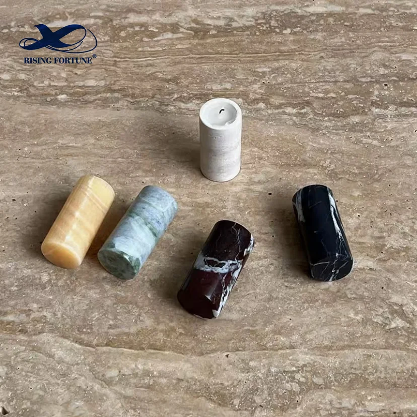 Уникальные мраморные банки для свечей из оникса украшения дома розовая банка