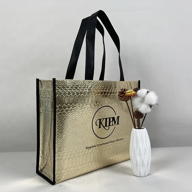 Custom Made Laminated Tote Bags Custom Logo Waterproof Pet Grey Fringe Tote Bag Sets Folding Christmas Bulk Gold Tote Bag Cute