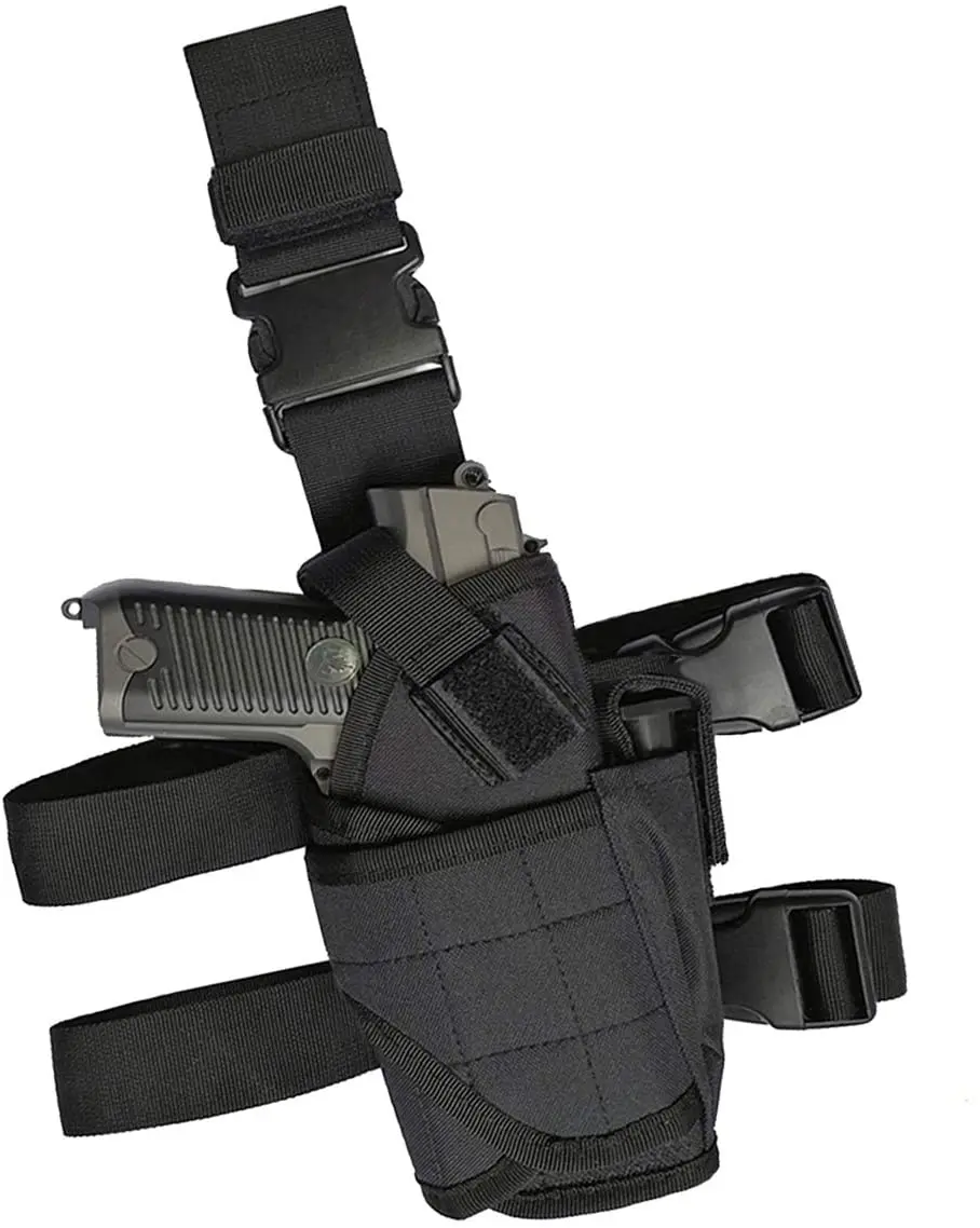 GHFY Tactical Drop Leg Holster, Thigh Pistol Gun Holster, Right Hand Adjustable