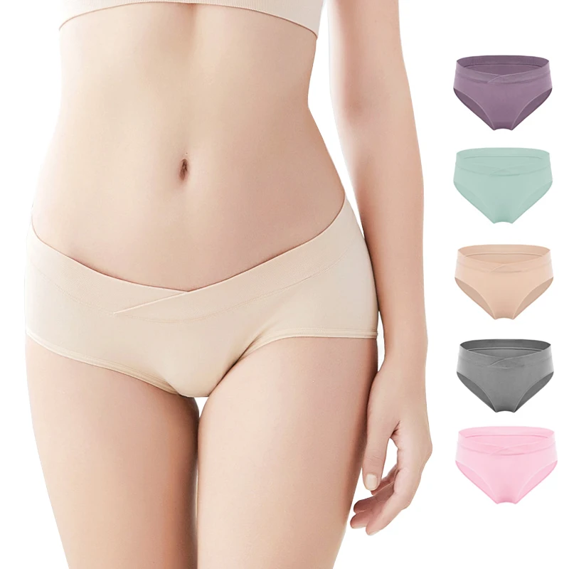 Новое цельное нижнее белье с низкой талией для беременных бесшовные трусики для беременных