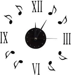 Musical Notes Roman Numerals Vinyl DIY Wooden Color Unique Ideas Clocks Stickers