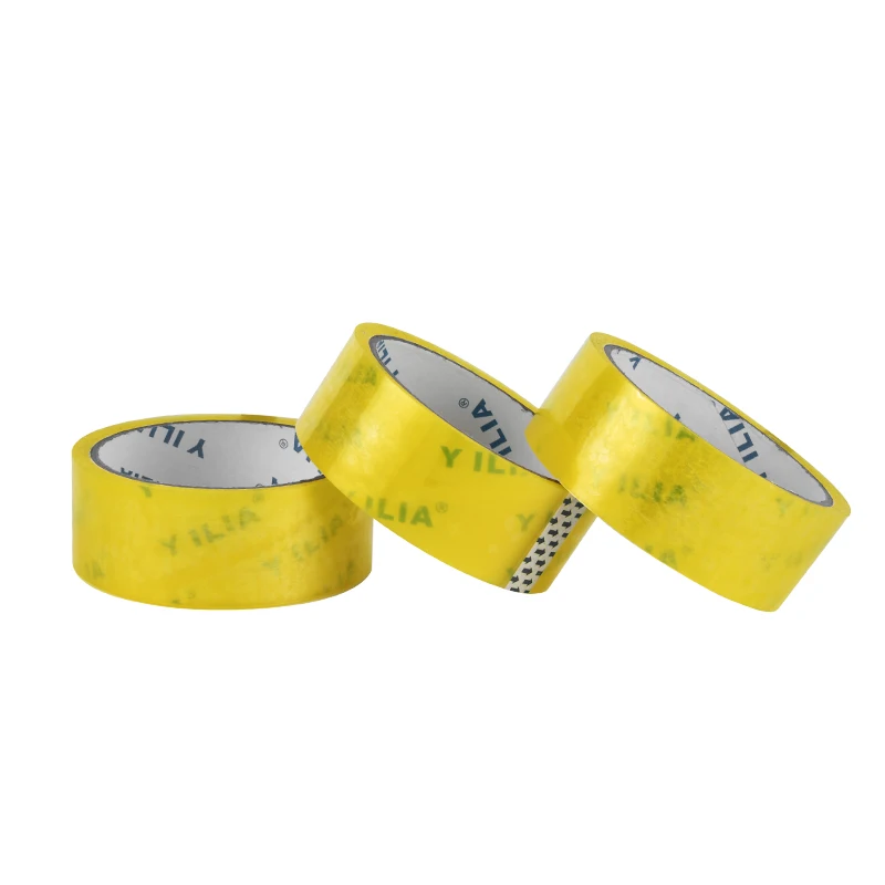Clear office/school Adhesive big core Stationery Tape yellowish gift box sealing flower packing tape