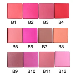 Private Label Long Lasting Cheap 6 Color Face Blush Palette with Brush for Women