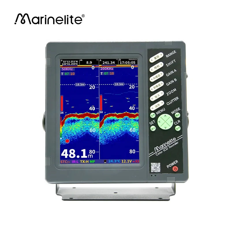 Marinelite detect fish on the high sea 10 Inch 300 meter deep water fishfinder