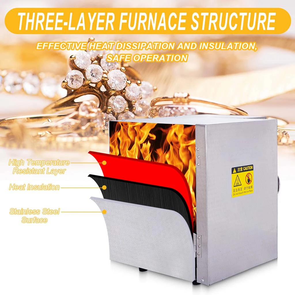 800 degree four sided baking furnace gypsum mold constant temperature box 1500W digital display heat treatment