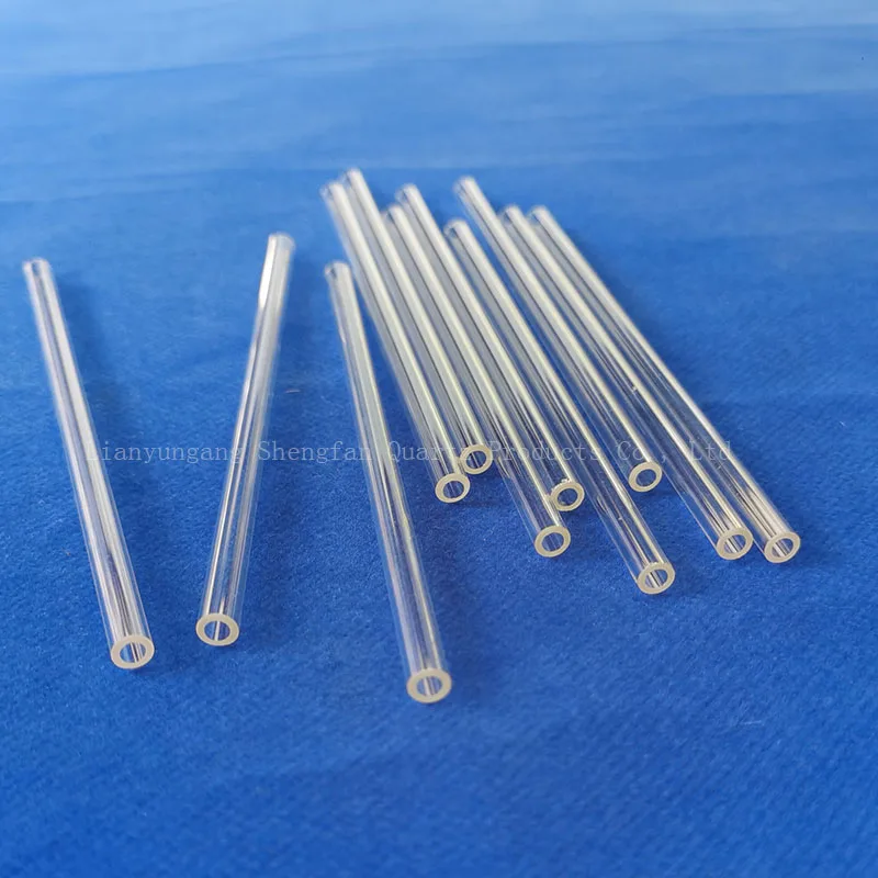 High Quality Low Flat-Bottomed Clear Fused Silica Quartz Glass Sleeve Test Tube