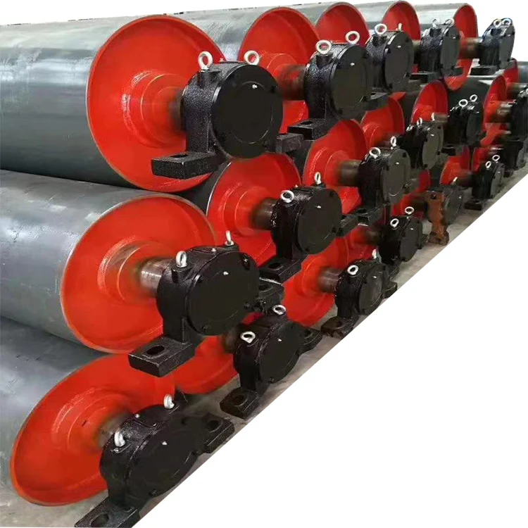 The conveyor drum can be customized  Belt conveyor roller  Drum material handling
