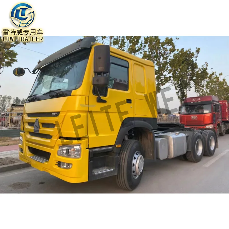 Sinotruck Rhd or LHD euro2  Diesel Engine 375HP Used HOWO sino cargo truck 6X4 Tractor Truck for sale