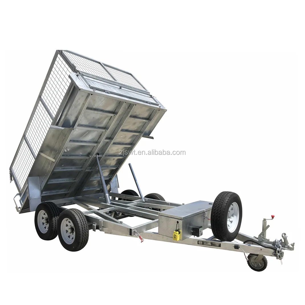 2 axle Hydraulic tipping tipper trailers for 8x5