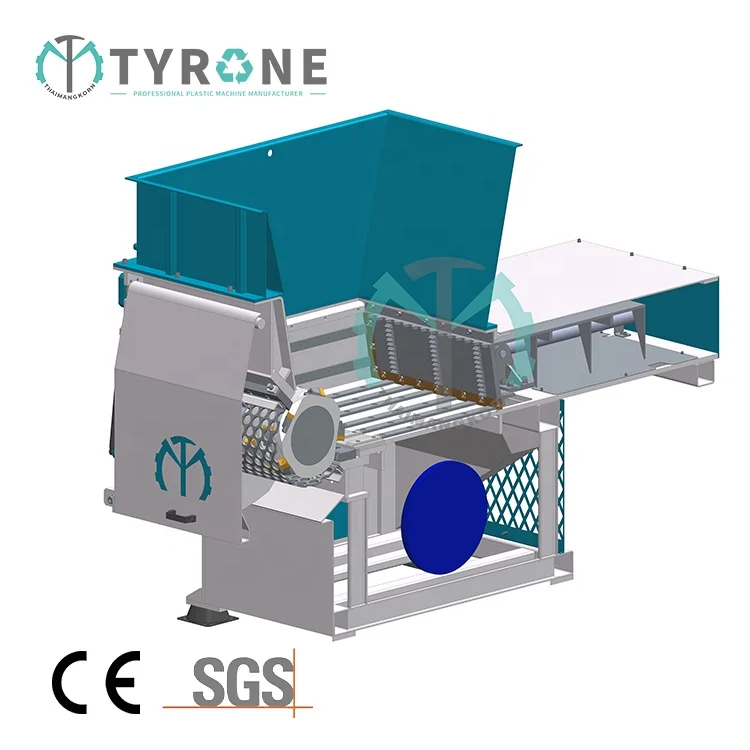 2500 кг/ч измельчитель пластиковых твердых материалов, машина для измельчения ткани с одним валом, машина для измельчения текстиля