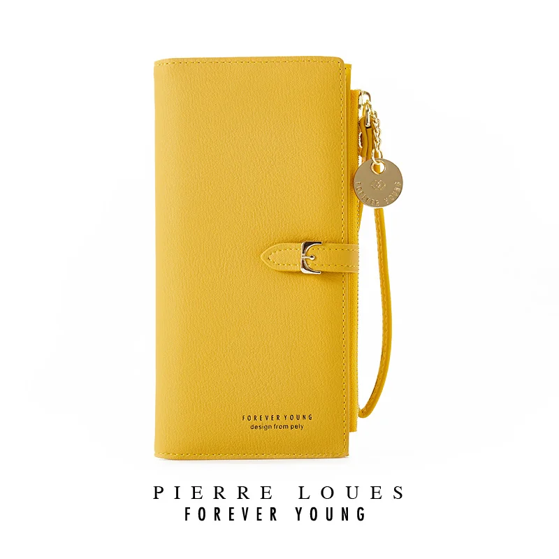 
Pierre Loues Two Folding Long Strap Card Holder Pocket Wallet For Ladies 