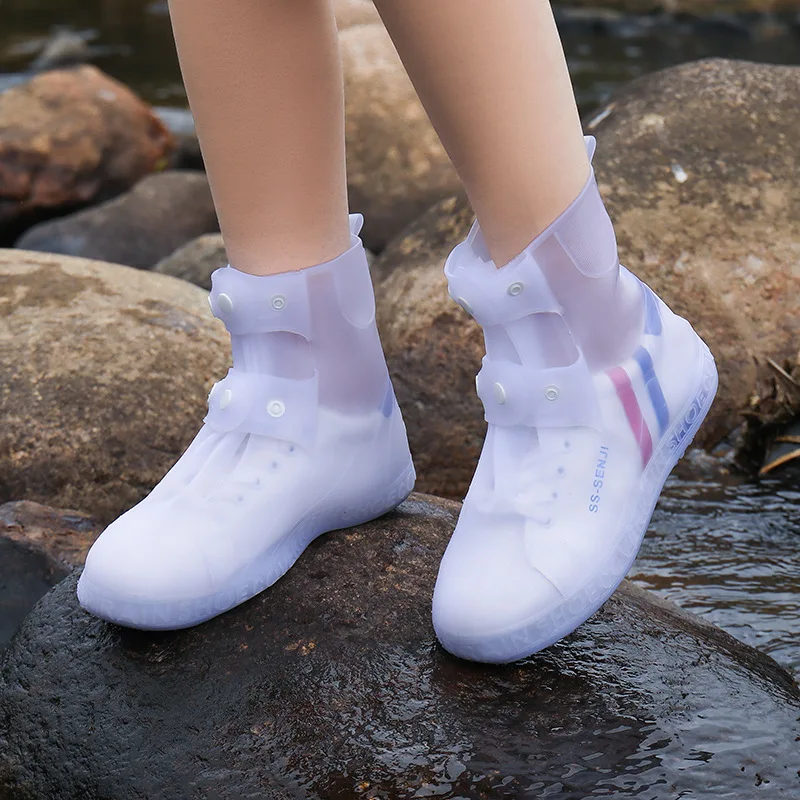 Fashion non-slip water proof rain boots silicone shoes cover thickened wear-resistant shoe protection cover