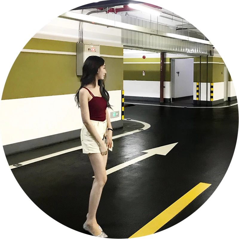 Valor black epoxy floor paint water-based resin paint acrylic Crow parking space construction cement floor paint