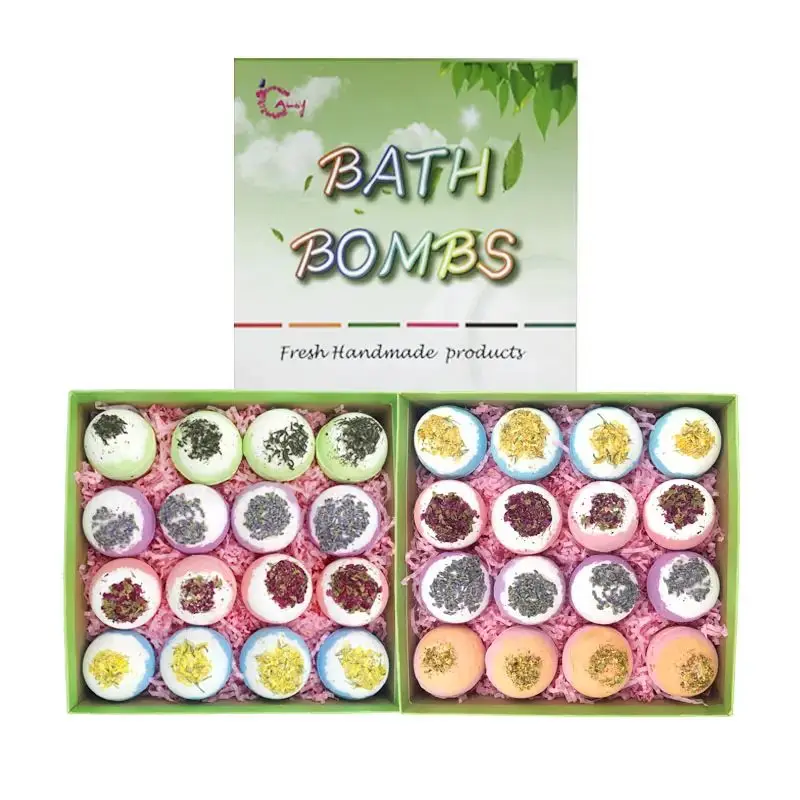 Wholesale Luxury Private Set Bath Fizzies Bubble Salt Bath Bomb Ball Spa Shower Sale