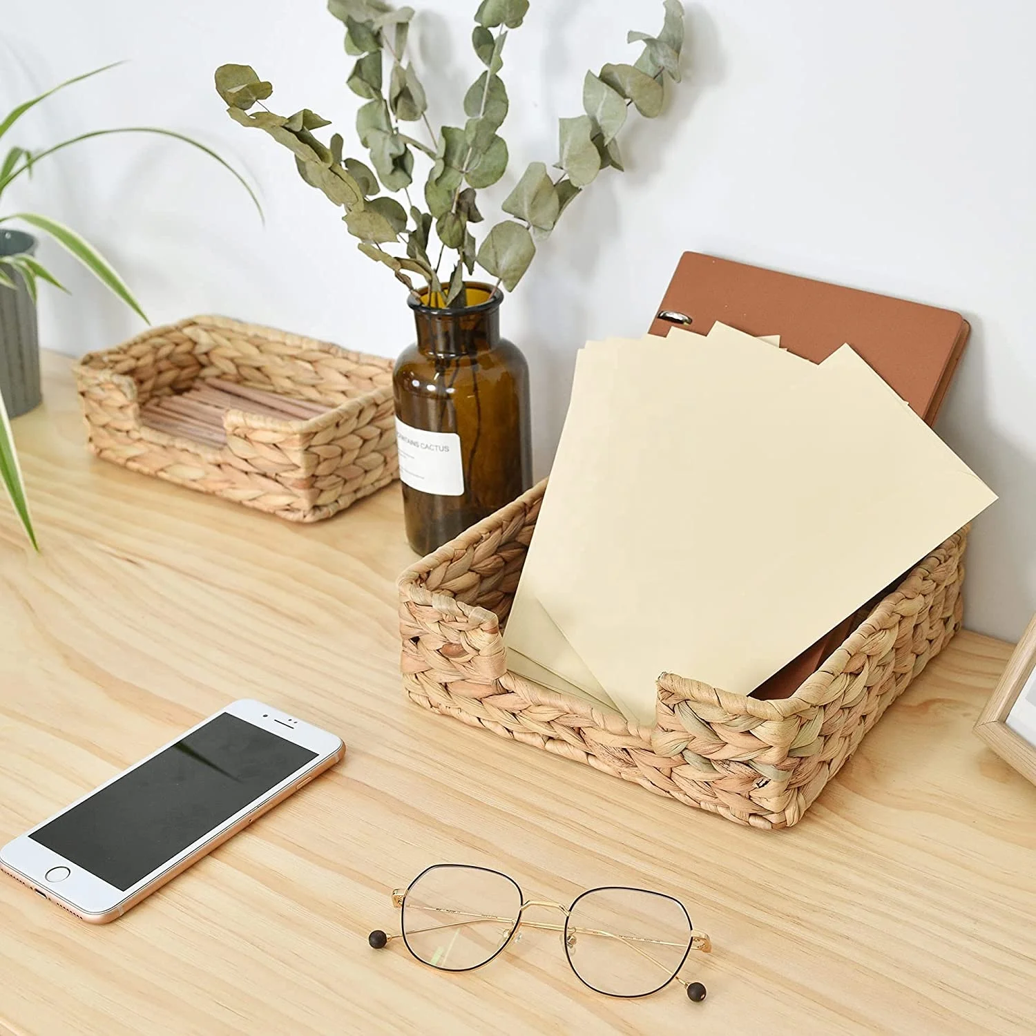 Water Hyacinth Storage Organizers Box Kitchen Cutting Board Knife Storage Rack Pp Plastic Kitchen Knives Organizer Shelf Holder