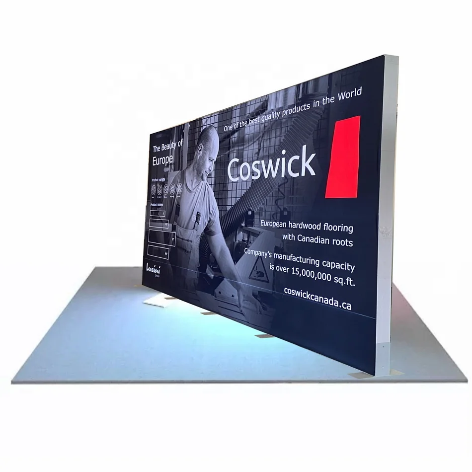 Indoor usage aluminum profile printed fabric cover SEG stand led light box sign display