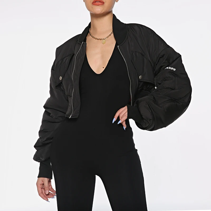 Модные черные женские куртки и пальто, куртки-пуховики на заказ для женщин