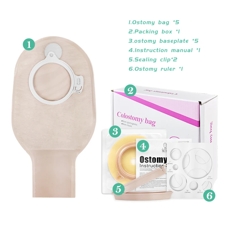 Stoma Ostomy Colostomy Bags 2 Piece Ostomy Bag Pouching System