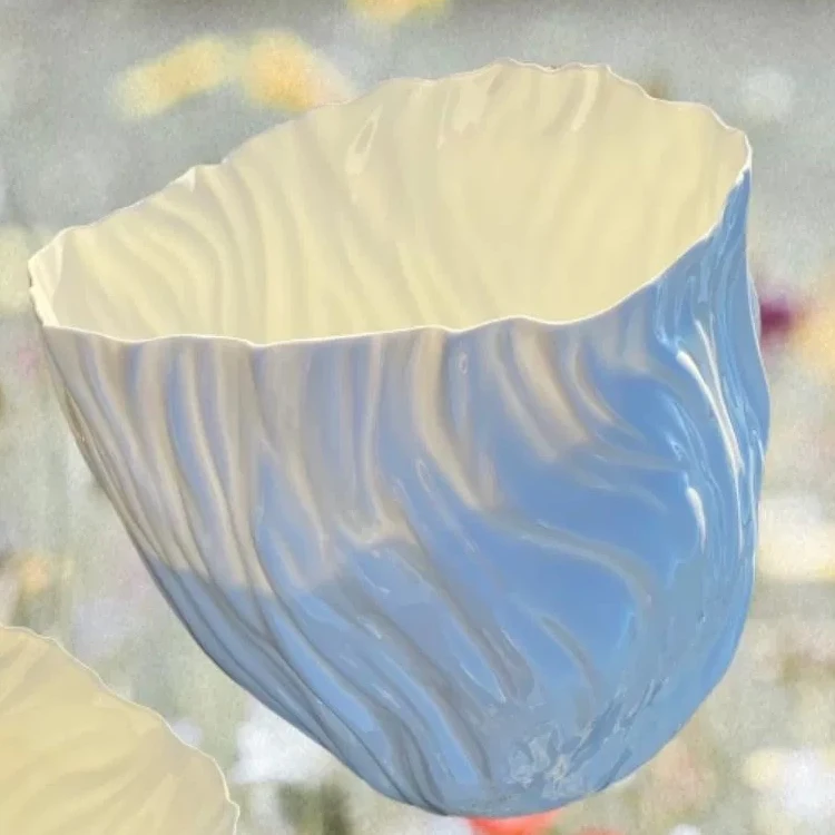 new design flower vases custom design irregular ceramic vase