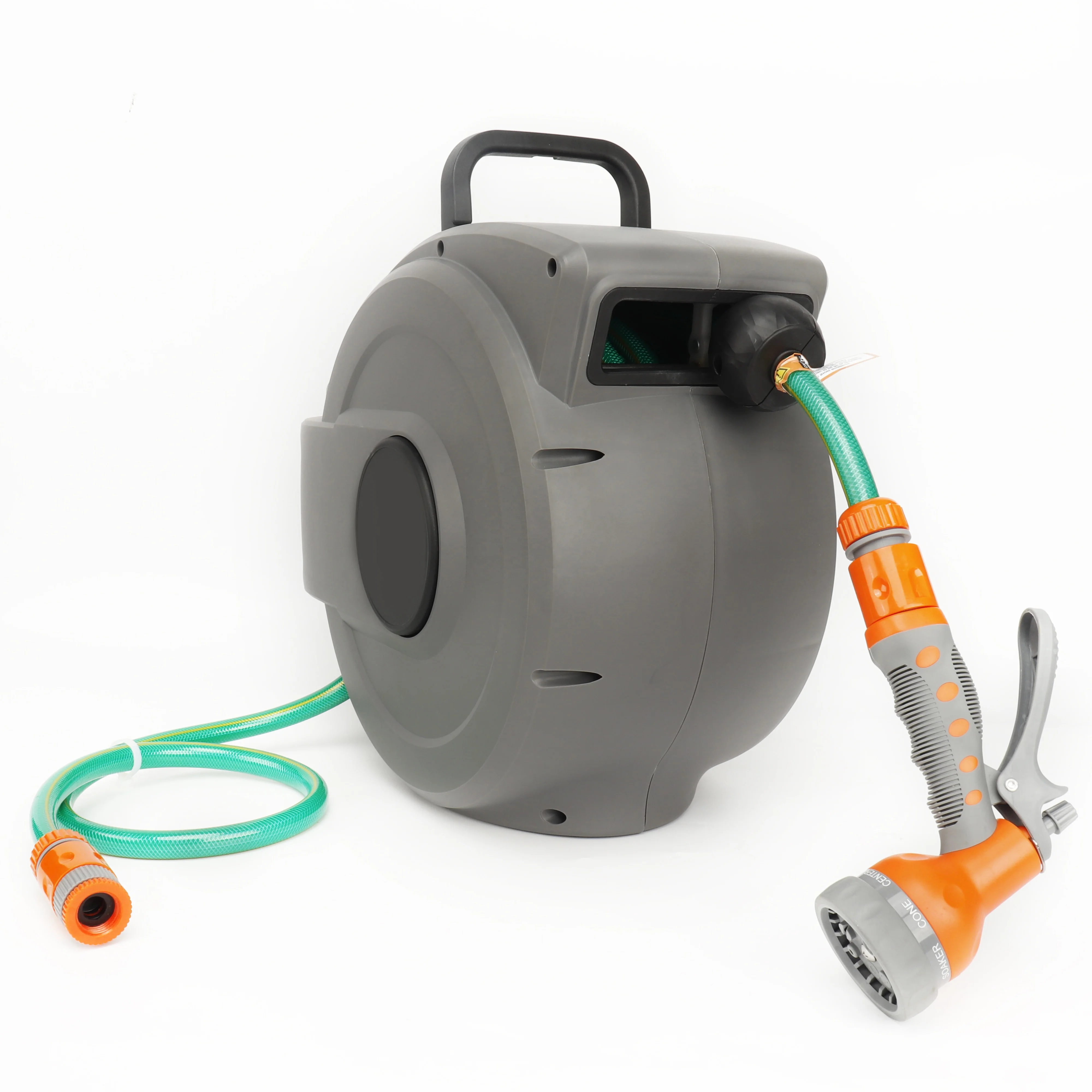Hot Sale Rewindable Garden Water Hose Reel Car Wash Twin Hose Reel Wall Mount Garden Hose Reel