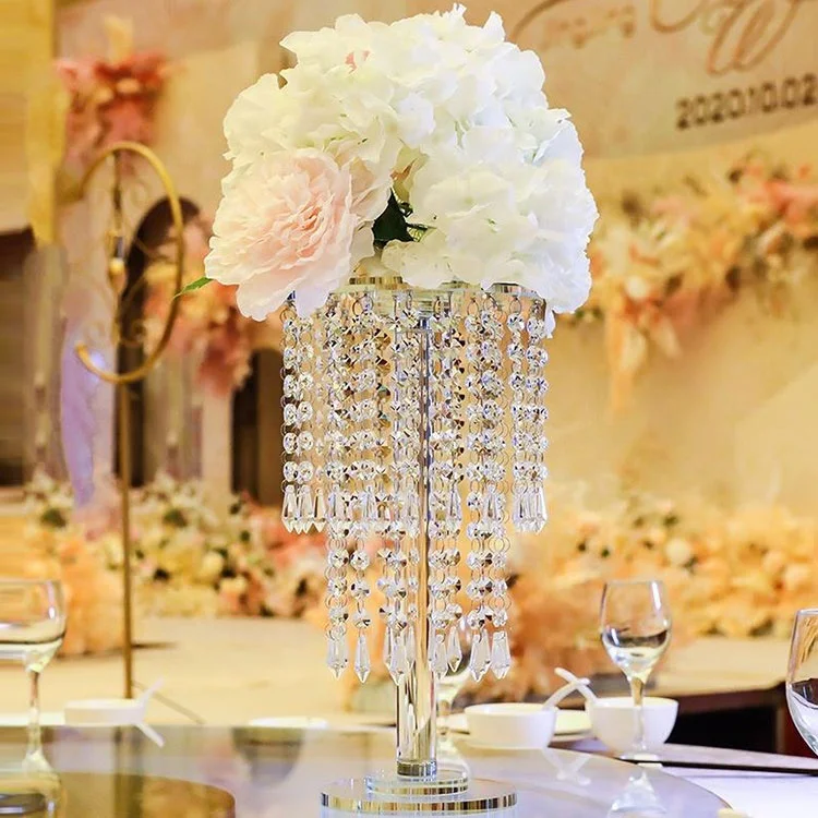 Event Party Supplies Romantic Hanging Beads Wedding Decoration Centerpieces  Crystal Flower Stand