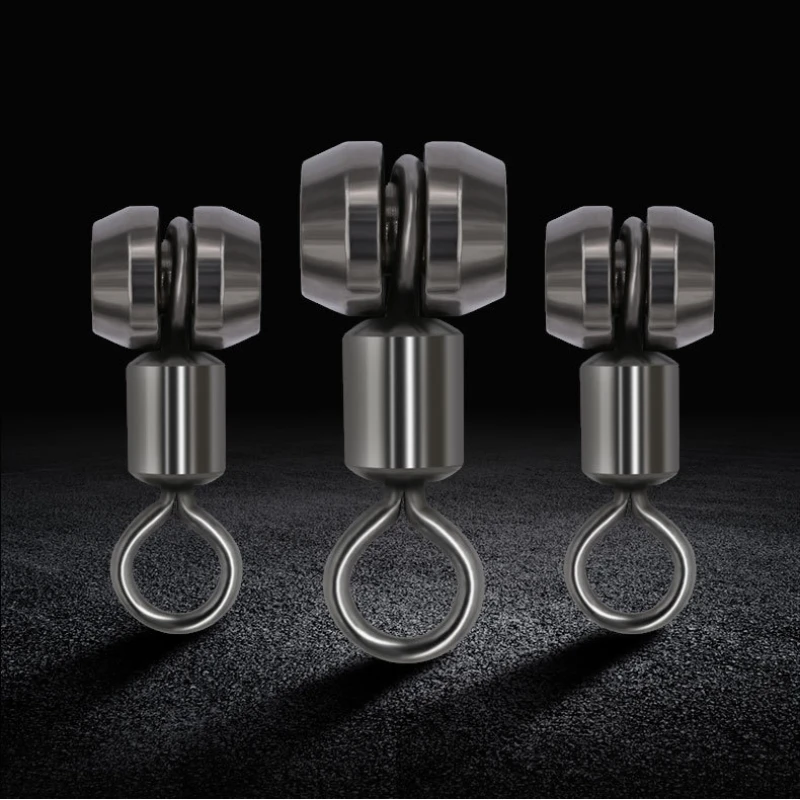 FTK 10pcs/pack Wholesale Fishing Swivel Copper Hammer American style Swivel Fork Fishing Gear Accessories