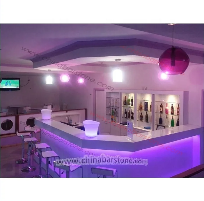 Commercial led aquarium blue bar counter