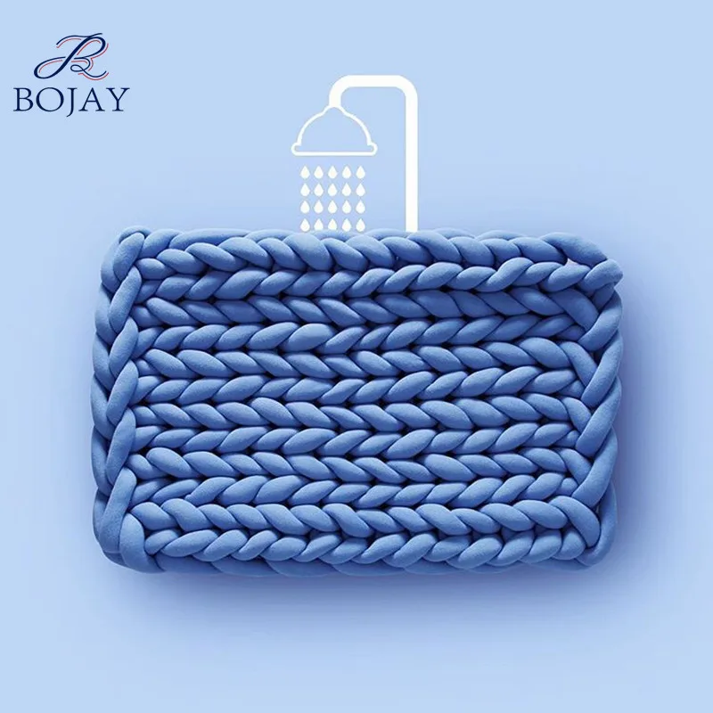 Various colors stock 100% cotton machine washable cotton roving poly fiber filled tube braid hand knitting chunky yarn