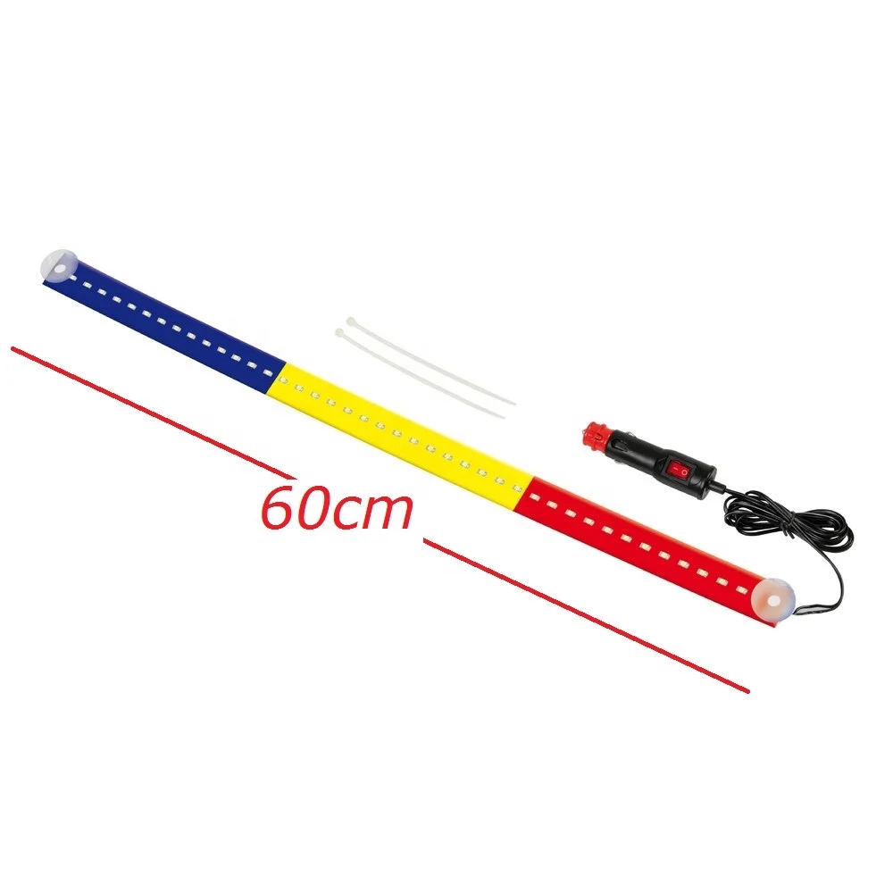 blue yellow red tricolor in all one strip led bar truck auto accessories LED lights the same color as the Romania flag